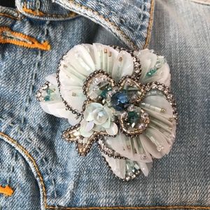 50 % Off Black Friday Handmade Orchid brooch